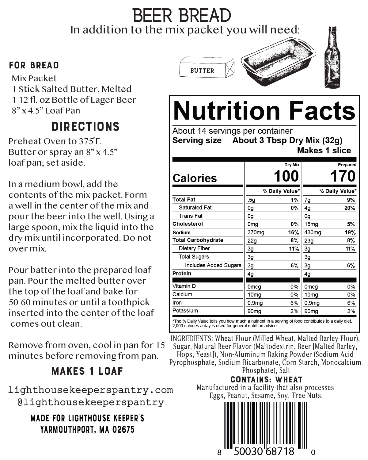 Beer Bread Mix Lighthouse Keeper's Pantry