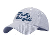 Seersucker Stripe Fluffy Seagull Baseball Hat